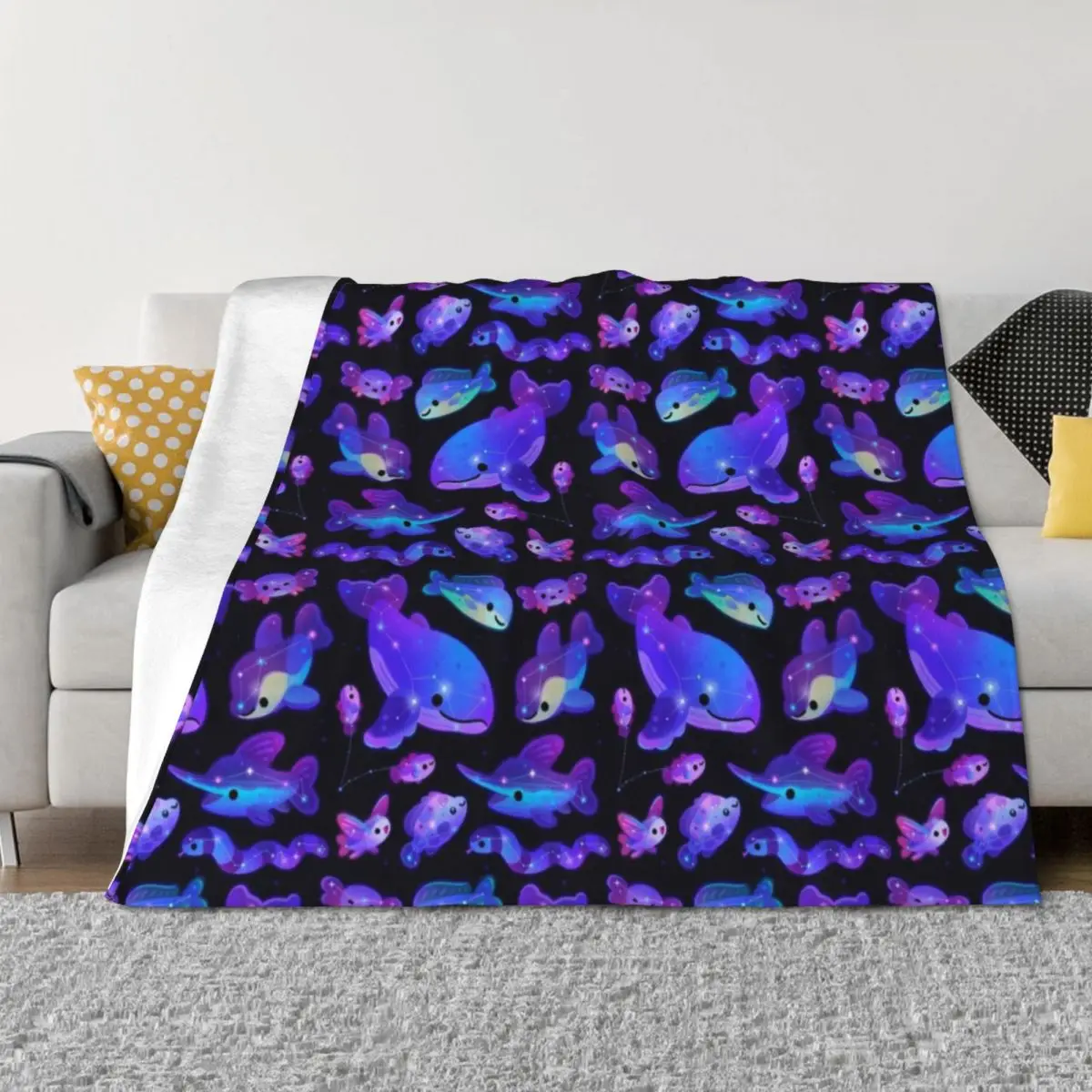 

Ocean constellations Throw Blanket Decorative Beds Luxury Thicken Designers manga Blankets