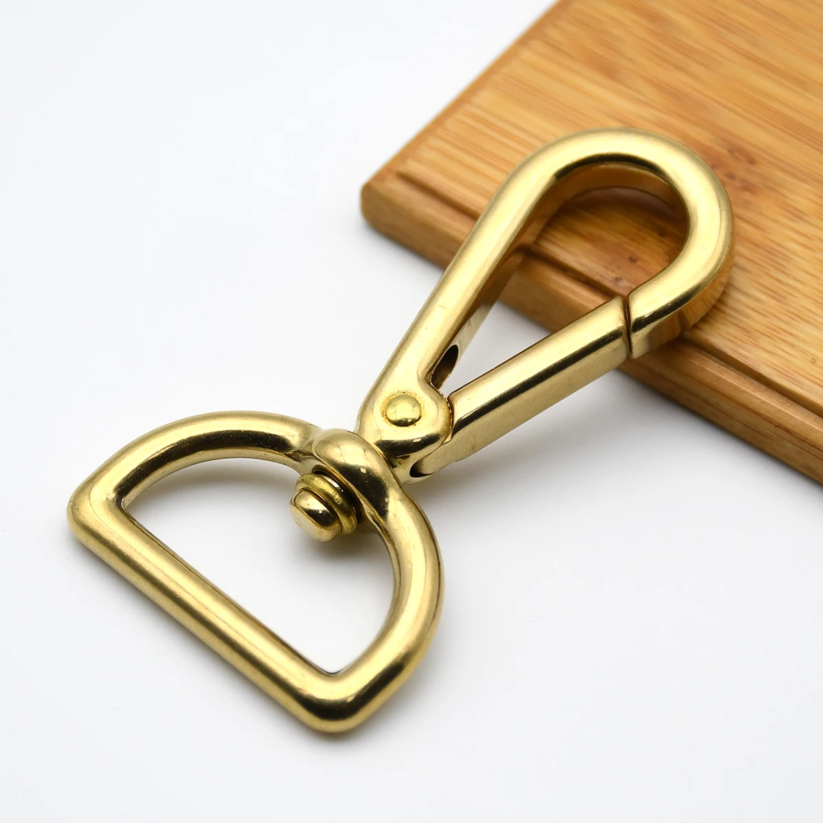 Brass Carabiner Snap Hook Trigger Clip Swivel Eye Buckle Leathercraft Bag Parts Keychain Dog Collar Lobster Clasp
