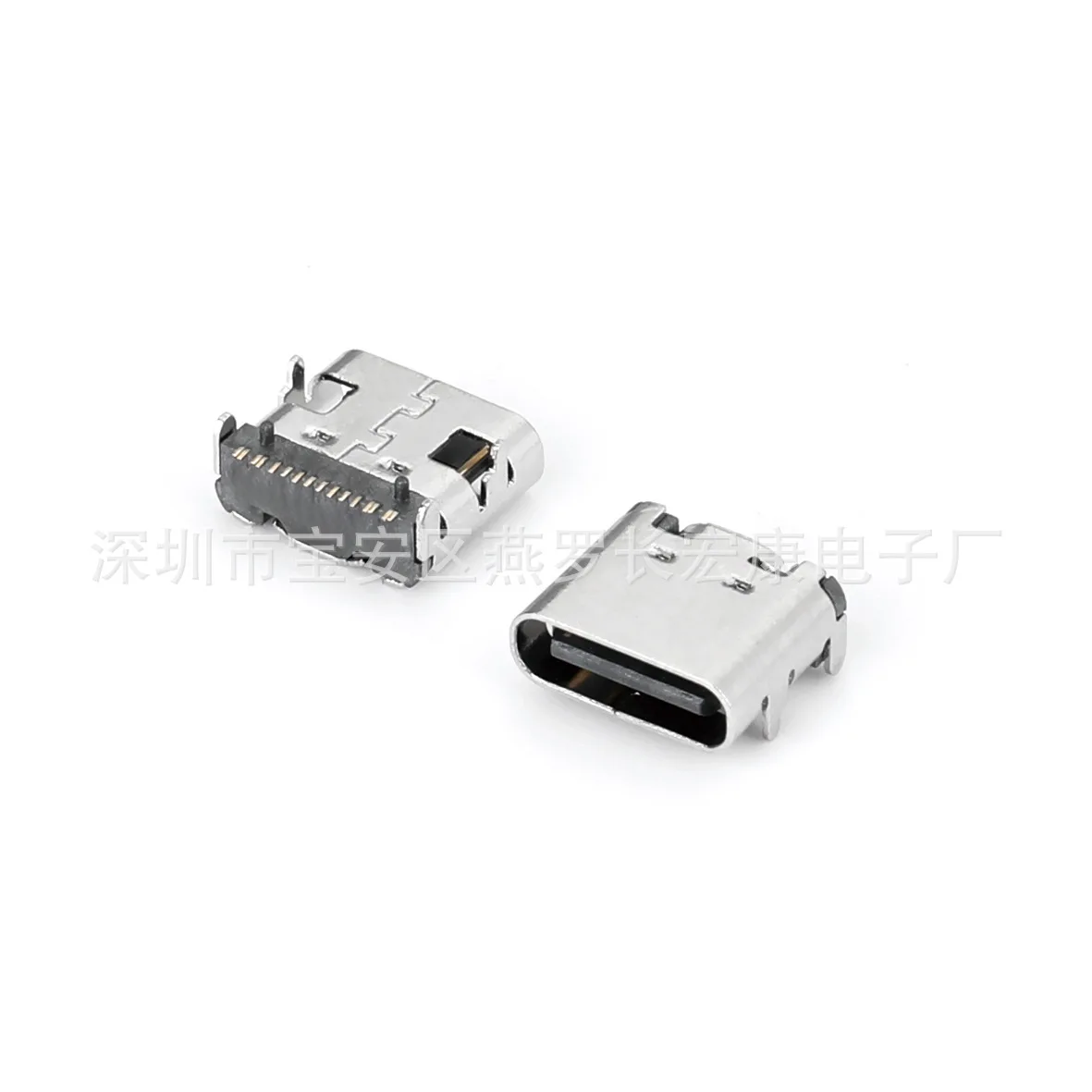 For TYPE-C 24Pin female seat, tongue type Hybrid female seat, front plug and rear stick DIP + SMT board type