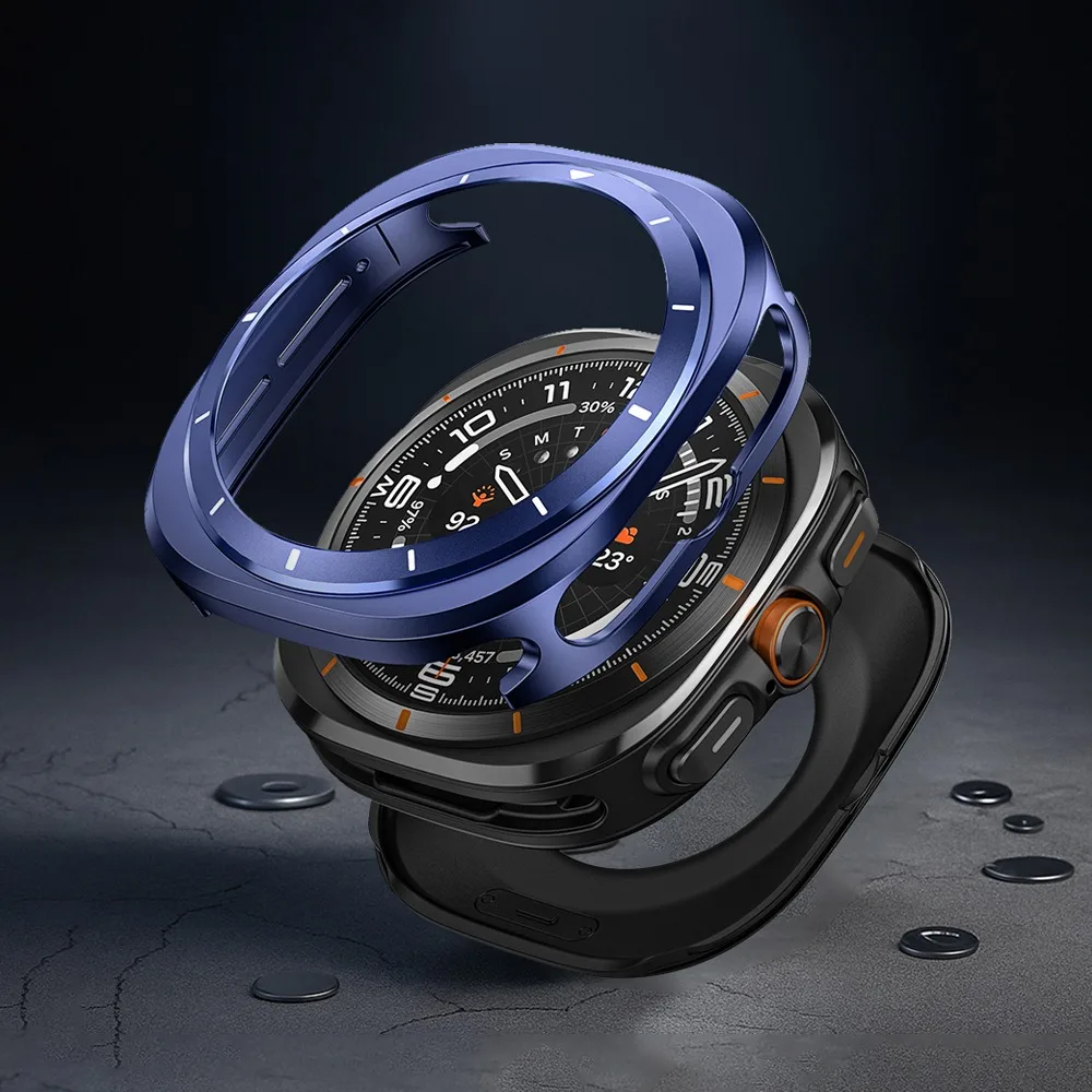 حافظة معدنية فاخرة لساعة سامسونج جالاكسي الترا 2025 47 مللي متر غطاء من سبائك الألومنيوم واقي للشاشة لساعة جالاكسي 2024 47 مللي متر #1