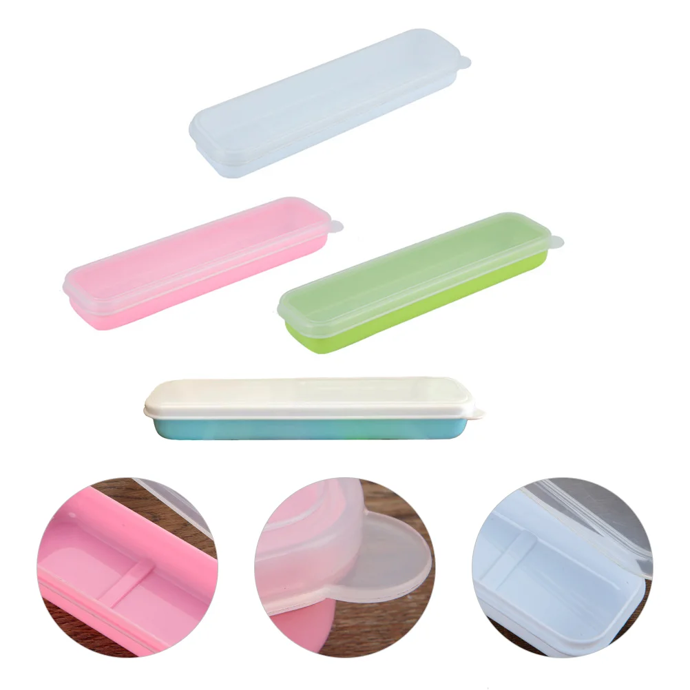 8 Pcs Cutlery Box Packing Storage Eco-friendly Container Clamshell Case Stackable Party Hotel