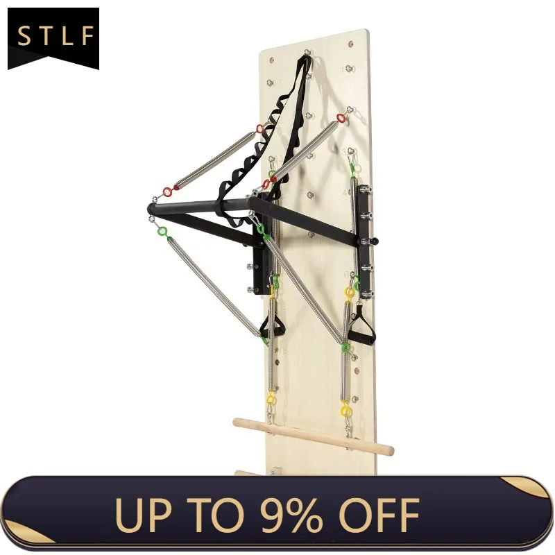 YTYIN Esdoornhout Gym Home Yoga Apparatuur Bodybuilding Oefening Muur Pilates Springplank