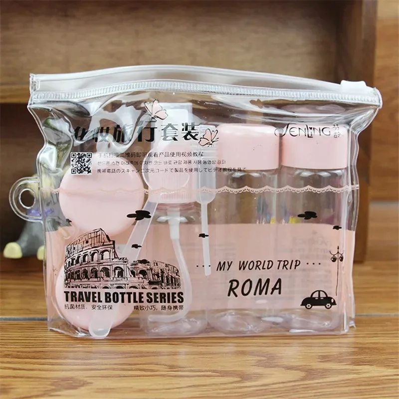 Travel Bottles Set Essentials Travel Practical Accessories Refillable Bottle Spray Lotion Shampoo Shower Container Portable Tool