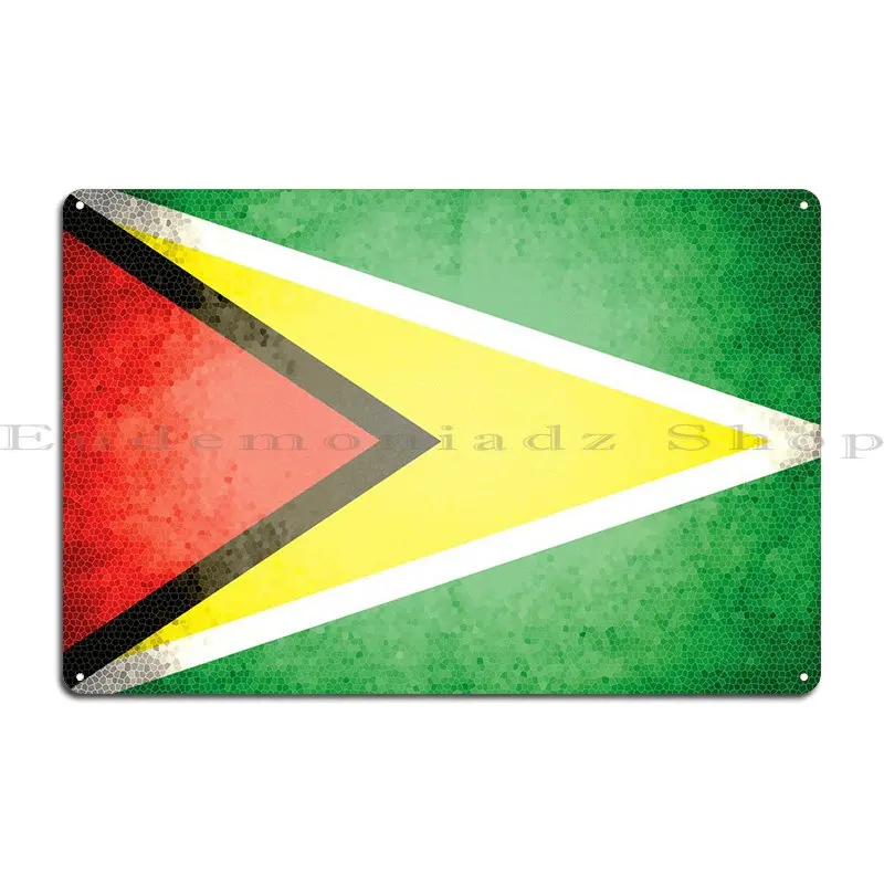 Guyana Vintage Flag Metal Plaque Poster Pub Party Bar Printed Living Room Tin Sign Poster