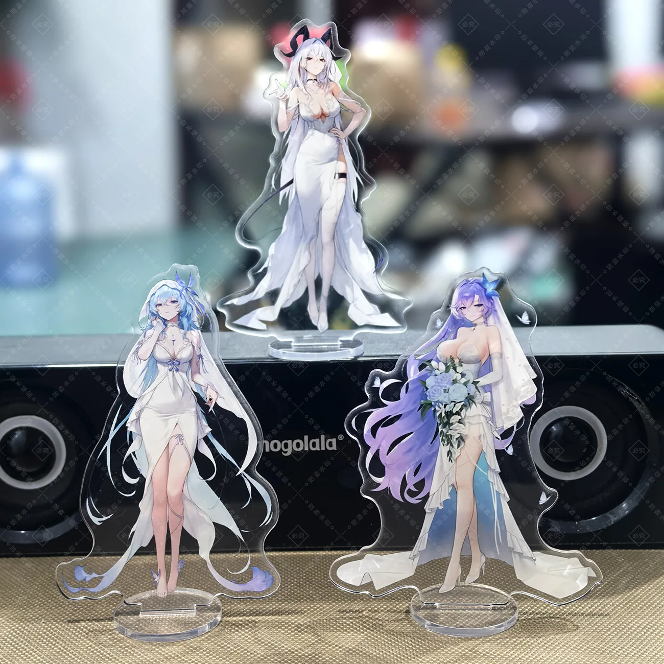 

10 см Wuthering Waves Cantarella с одной вилкой, серия свадебных платьев, акриловые стоячие тарелки, украшение для рабочего стола, подарок на день рождения