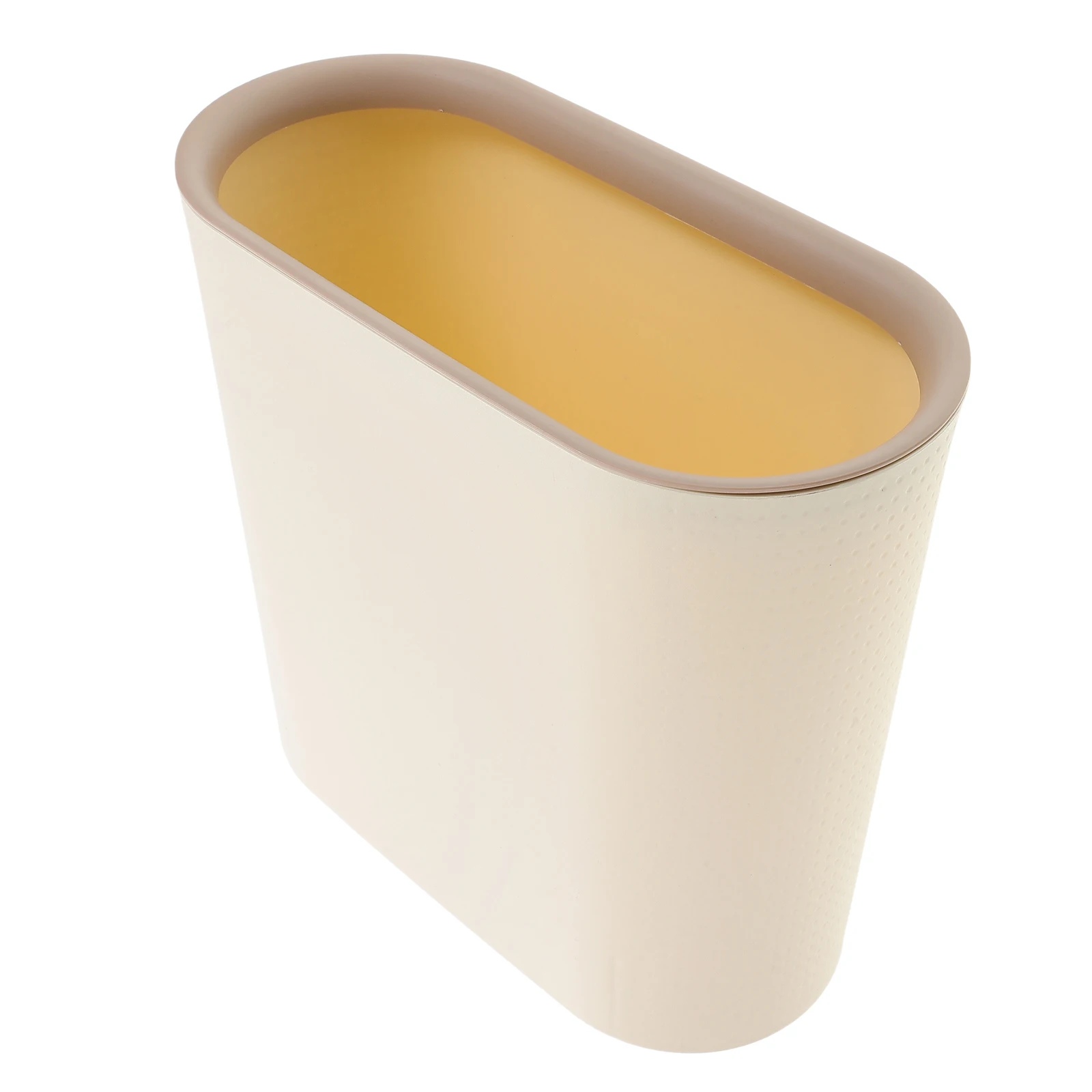 

Oval Pressing Ring Trash Can Large Narrow Design For Bathroom Bedroom Laundry Room Garbage Bin Waste Basket Plastic Container