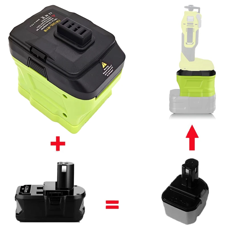 

For Ryobi 18V Li-ion Batteries CB120L-RYB Battery Adapter Compatible with For Ryobi 12V Li-ion Battery Cordless Power Tool Drill