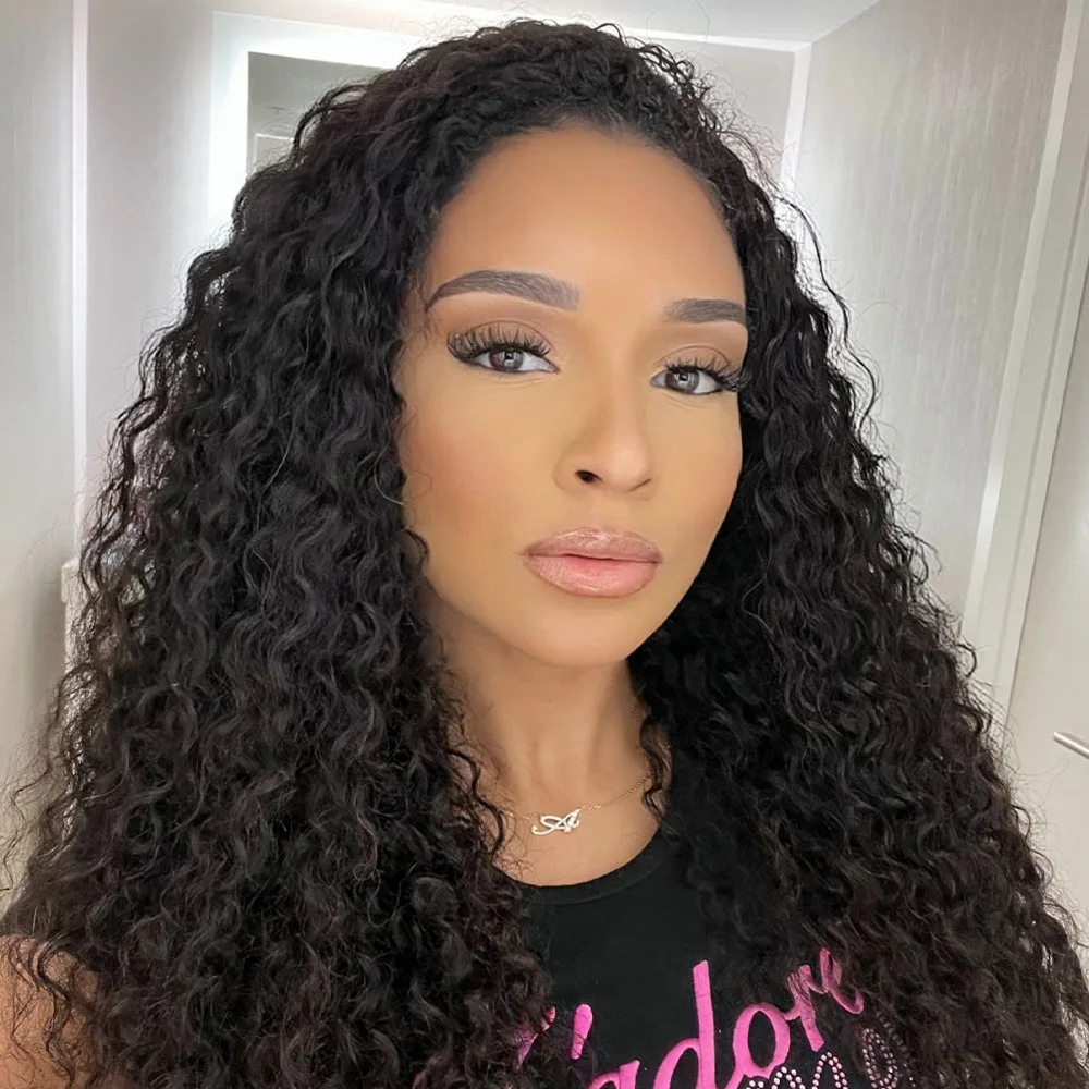 

38 Inch Deep Wave Frontal Wig Transparent 13x4 13x6 HD Lace Frontal Human Hair Wigs Curly Human Hair Lace Frontal Wigs For Women