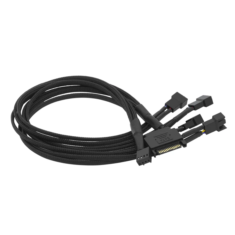 Ventola del Computer PWM controllo della temperatura linea SATA un punto quattro SATA a 4pin linea uno per quattro produttori di lavori HUB