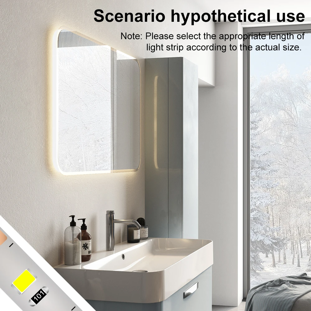 Led Makeup Mirror Light Vanity Lamp Strip 5V USB Backlight LED Flexible Lamp Tape Dressing Table Mirror Lamp For Bathroom Decor