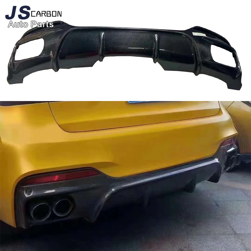 For BMW X6 F16 2015-2018 3D Style  Carbon Fiber Car Rear Bumper Diffuser Rear Splitters Spoiler Back lip body kit