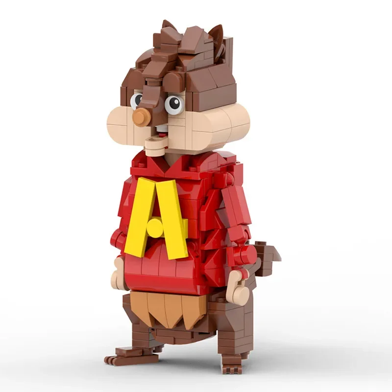 MOC Classic Animated Cartoon Doll Building Blocks Set Alvin Chipmunk Squirrel Golden Chipmunk Model DIY Kids Puzzle Toys Gift