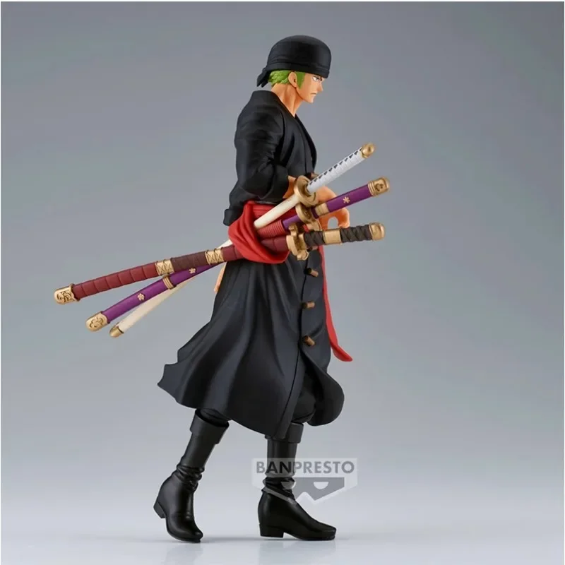 Bandai Genuine ONE PIECE Anime Figure Set Sail Roronoa Zoro Banpresto Action Figure Toys for Boys Girls Gift Collectible Model