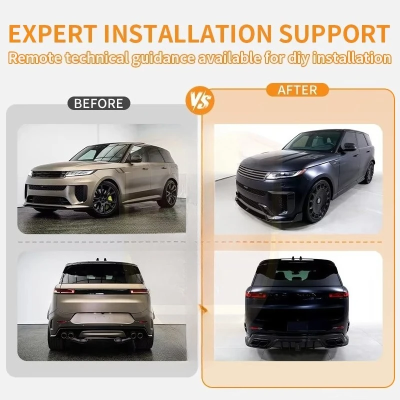 For 2024 Sport SV MSY Style Carbon Fiber Body Kit with Front Grille Fender Vents Exhaust Tips Roof Wing