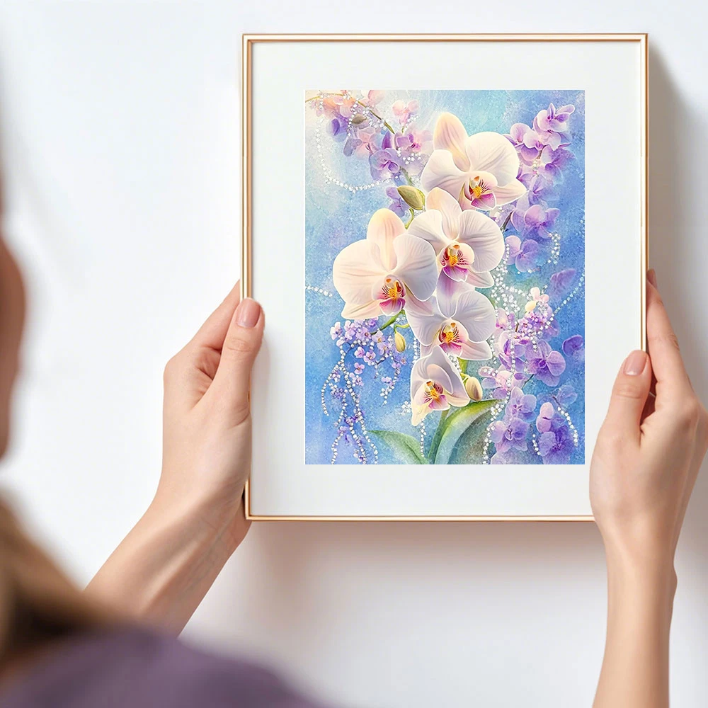 Full Square Round Diamond Painting Flower Diamond Embroidery Complete Kit Picture Of Rhinestones,frameless