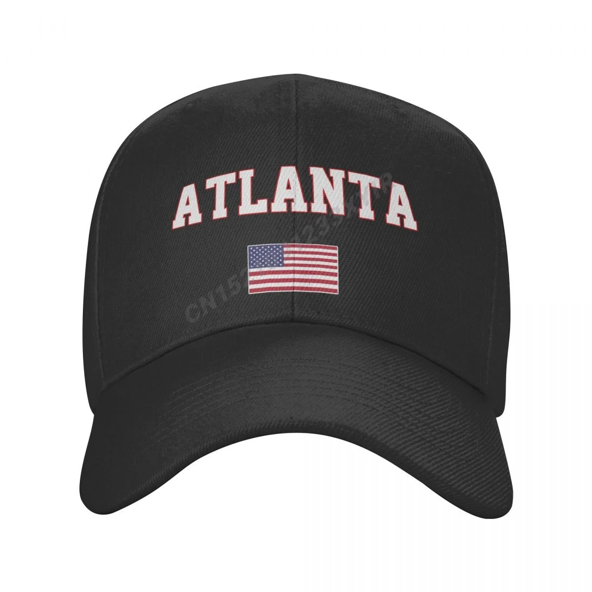 Baseball Cap Atlanta America Flag USA United States City Wild Sun Shade Peaked Adjustable Outdoor Caps