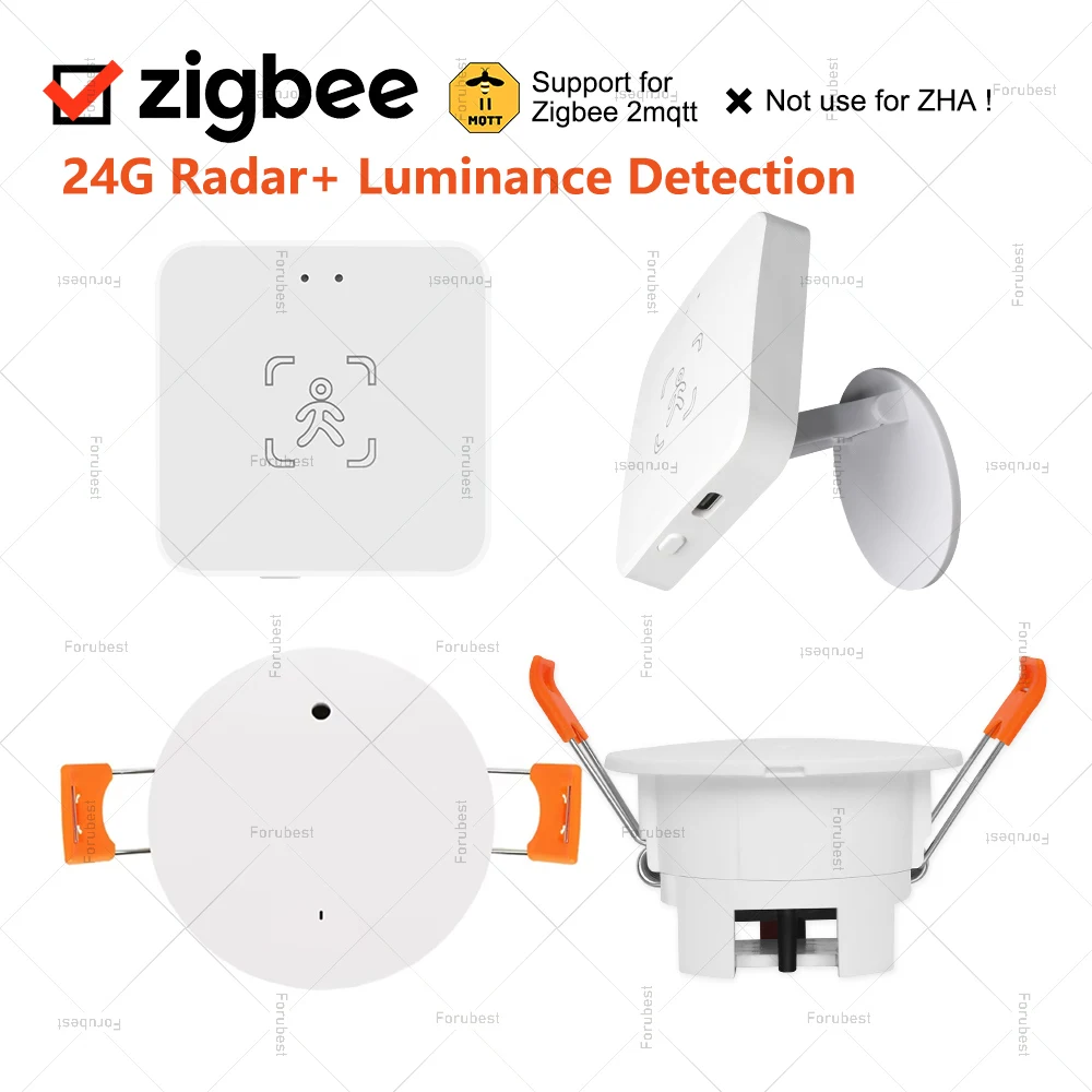 Zigbee 3.0 Human Presence Sensor 24G Radar Mmwave Detector With Luminance Distance Detection Motion Sensors Support Zigbee2mqtt