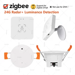Zigbee 3.0 Human Presence Sensor 24G Radar Mmwave Detector With Luminance Distance Detection Motion Sensors Support Zigbee2mqtt