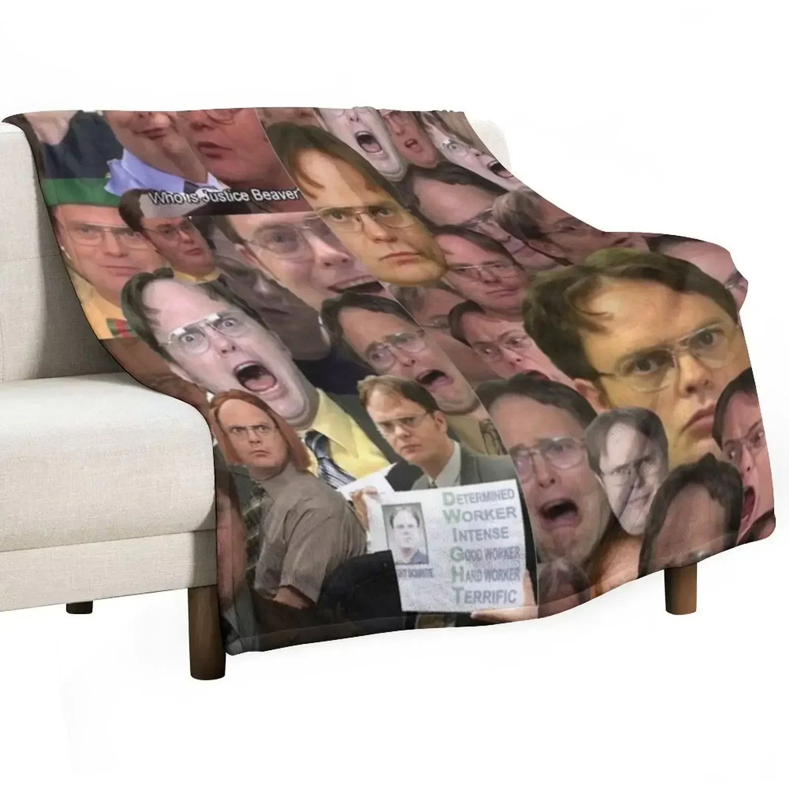 

Dwight Schrute - The Office Throw Blanket Fluffy Cozy Throw Blanket for Home Decor