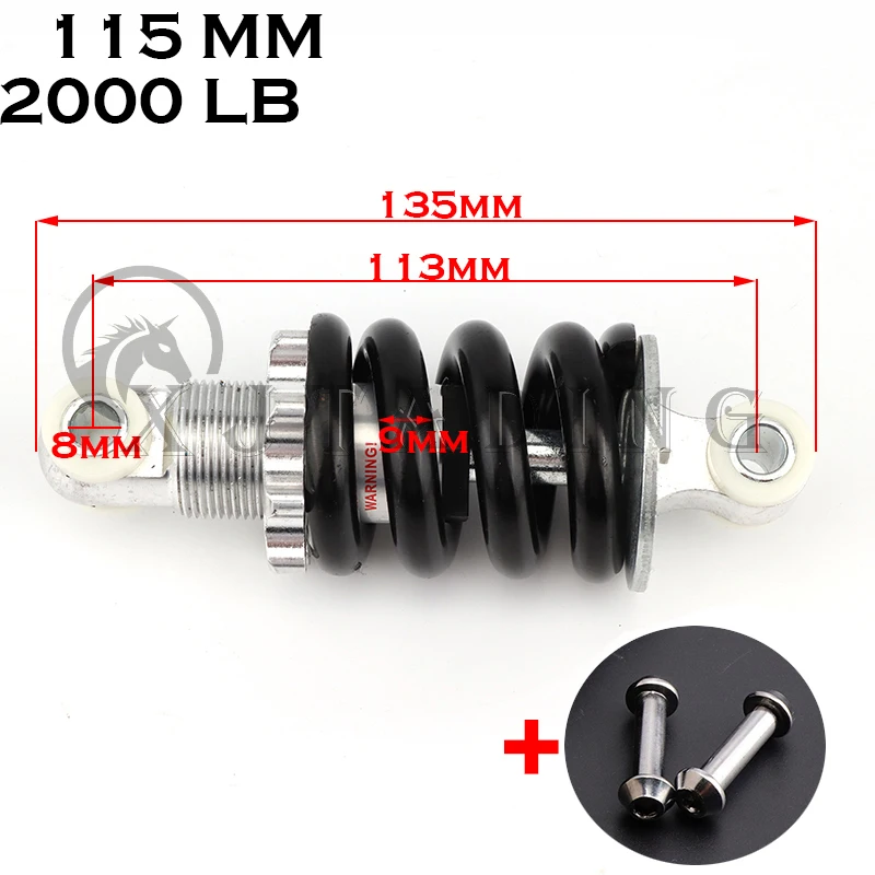 NONE 90/100/115/125/150/170/180/190/200/215MM Hinterradaufhängung Schock für 47cc49CC Super Minimoto ATV Elektroroller Mini Pocket Bike 7
