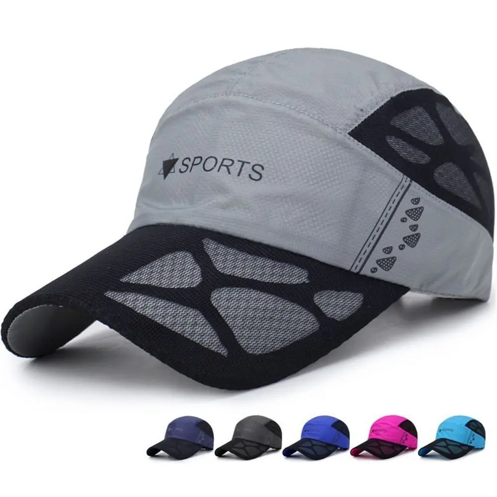 Chapeau de baseball à séchage rapide, casquette à visière d'été respirante en maille, chapeau de soleil anti-UV à grand bord, nouveau