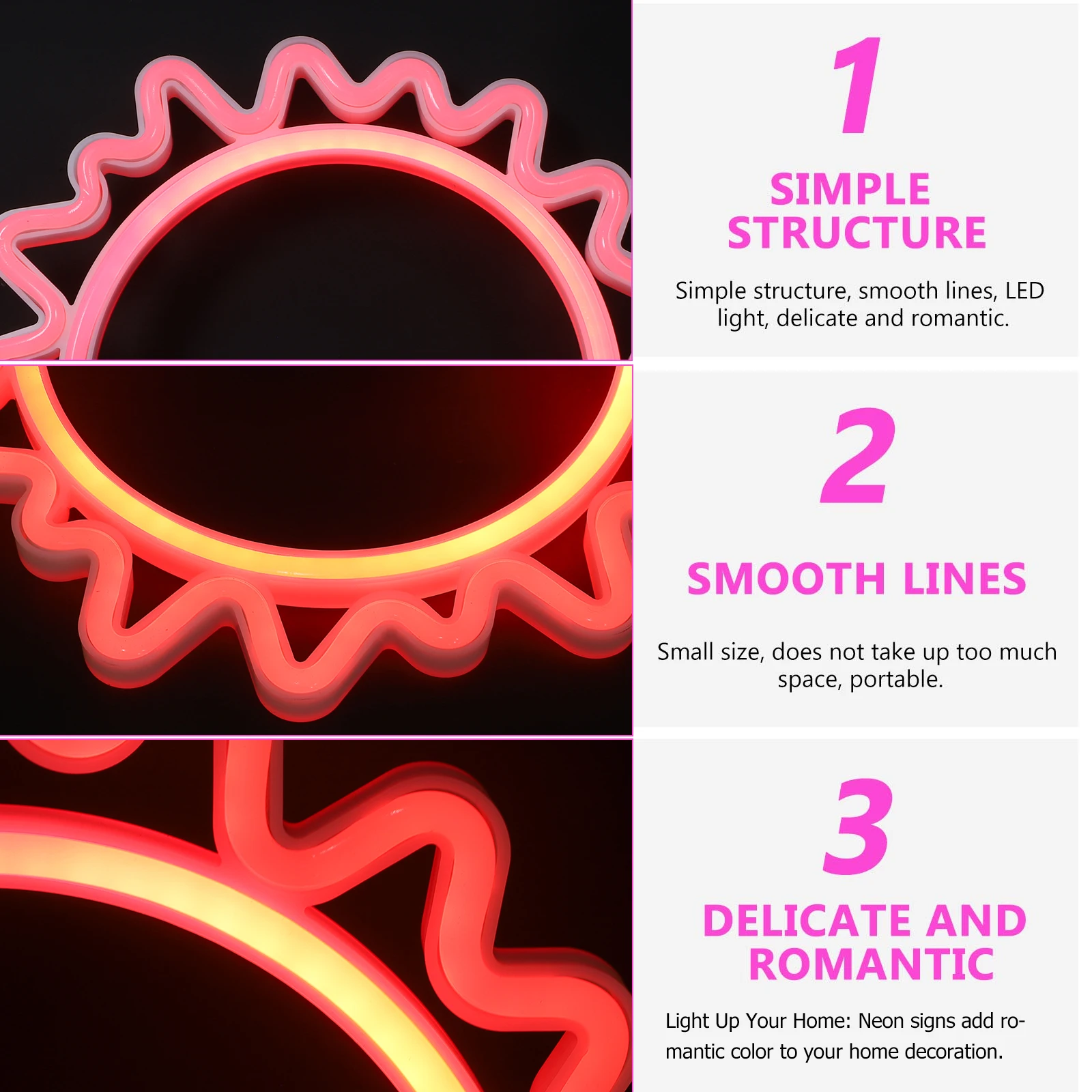 

Светодиодный атмосферный светильник в форме солнца, красный цвет, неоновая вывеска с питанием от USB для домашнего декора, настенные вывески, светодиодные лампы для настроения, подарки