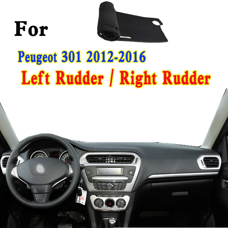 For 2012-2016 Peugeot 301 Active Hdi Car-Styling Dashmat Dashboard Cover Instrument Panel Insulation Protective Pad