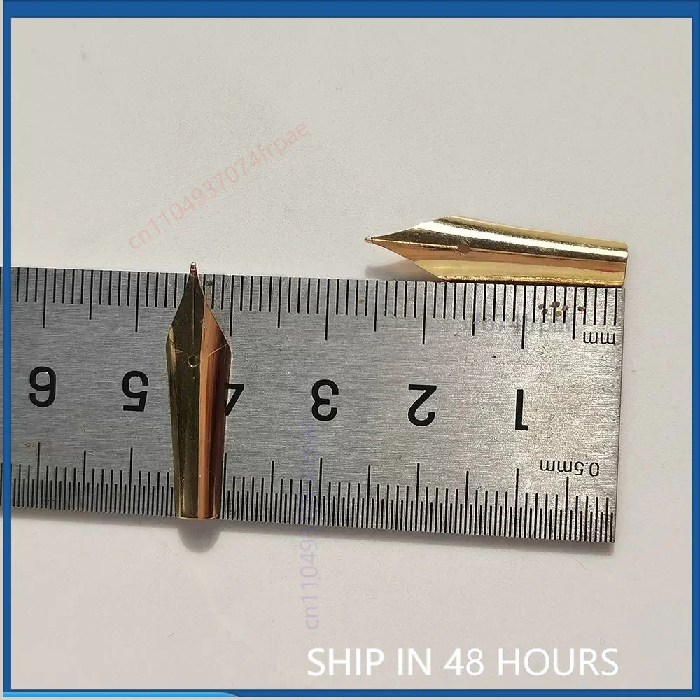 For 90s Vintage Fountain Pen Replacement Nib 26mm Gold Silver Two Colors 0.5mm Medium Fine Tip Old Pen Repair Accessories（5pcs）