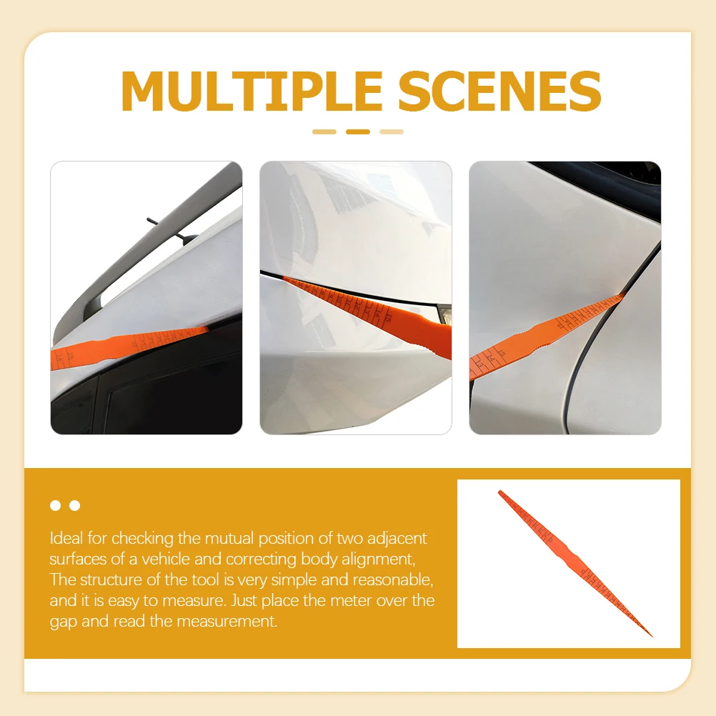 

2pcs Car Body Gap Ruler Plastic Measuring Tool for Door Panel Engine Clearance Thickness Adjustable Hinge Smooth Margin Vehicle