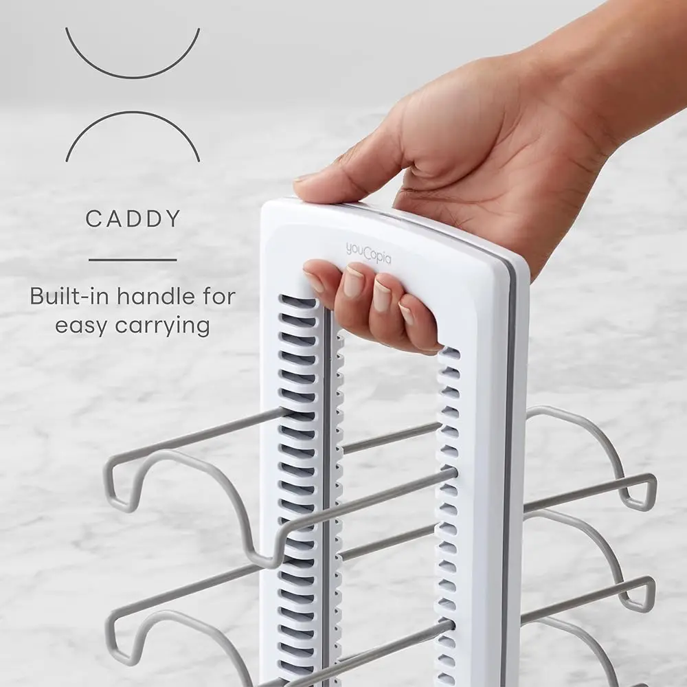 Wrapstand, Adjustable Kitchen Wrap, Foil And Bag Box Organizer For Kitchen Cabinet And Pantry Storage, White