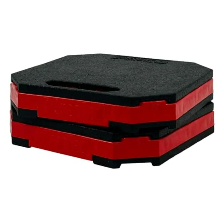 StakPad RV Leveling Blocks Precise Fit for Class A B C Motorhomes Fifth Wheels Travel Trailers 12x12 Red Bigger Surface Area Mo