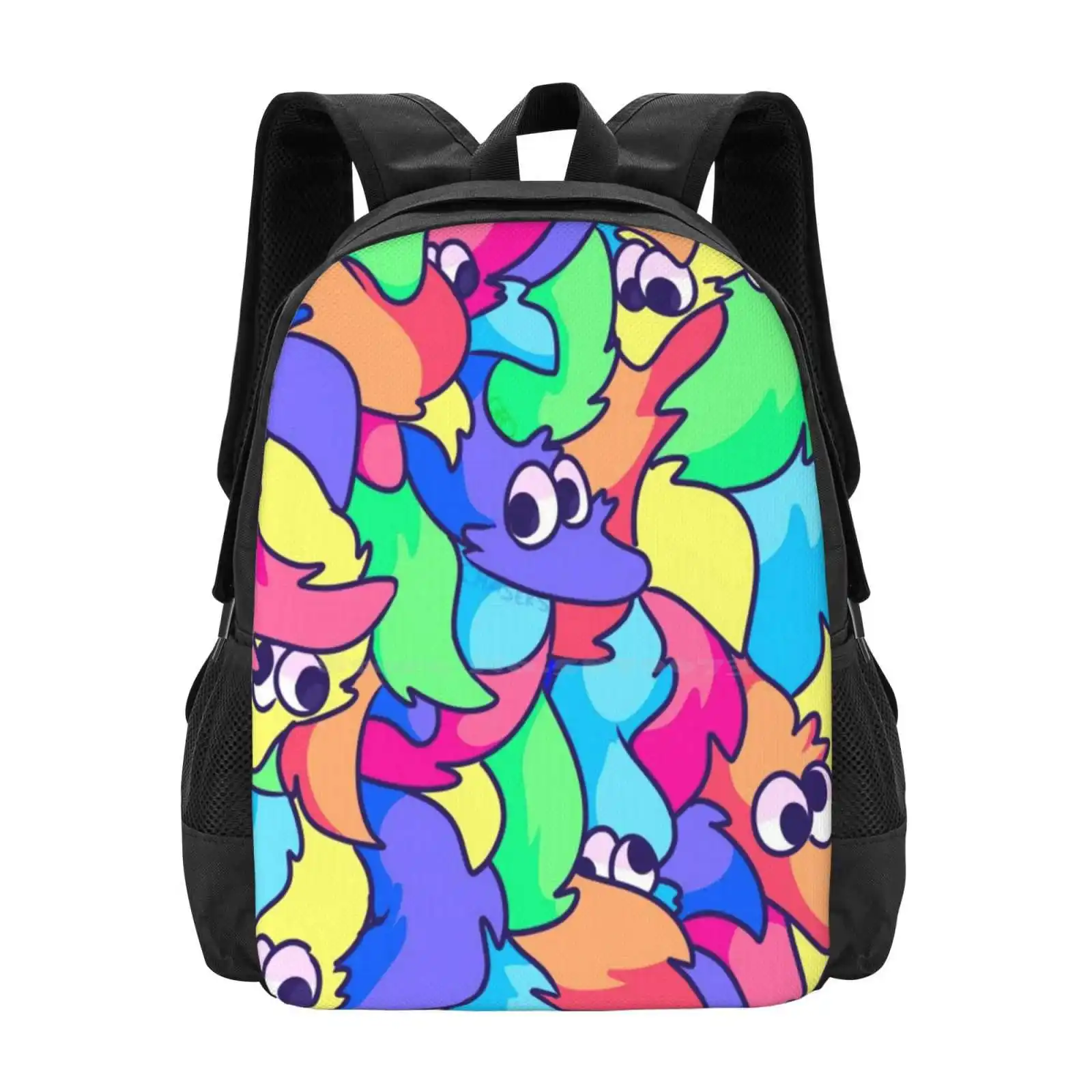 Worm-A-Palooza Hot Sale Backpack Fashion Bags Furry Furries Worm On The String Hip Cool Cute Rainbow Multicolor Rad Ufochasers