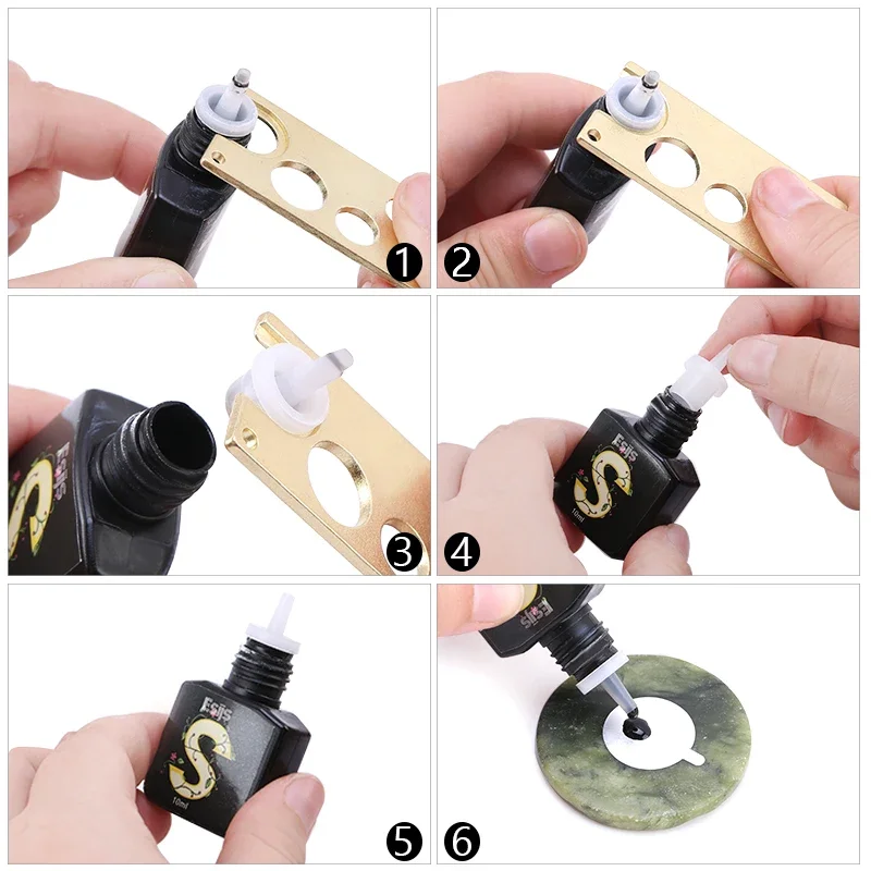vvocci Makeup Tools for Replacement Universal Eyelash Glue Hot Stainless steel Caps Bottle Mouth Head Anti-blocking Lash Opener