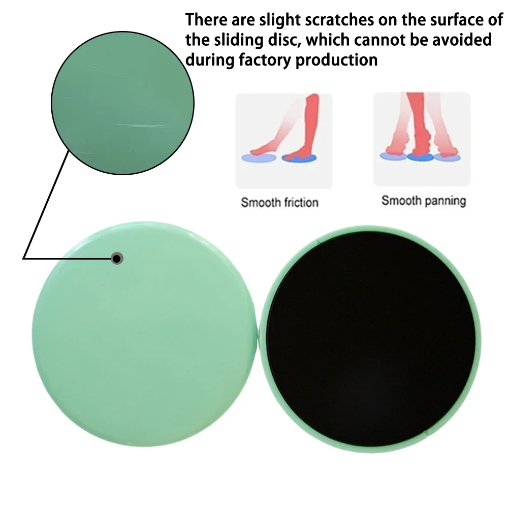 قطعتان من أقراص اليوغا المنزلقة ذات اللون الصلب، وسادات انزلاق القدم للياقة البدنية واليوجا، معدات التمرين للتدريب الأساسي في البطن، تشكيل الجسم