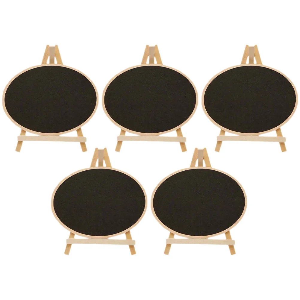 5Pcs Standing Mini Chalkboard Sign Vintage Desktop Memo Board for Weddings Restaurants Home Office Table Decoration Blackboard