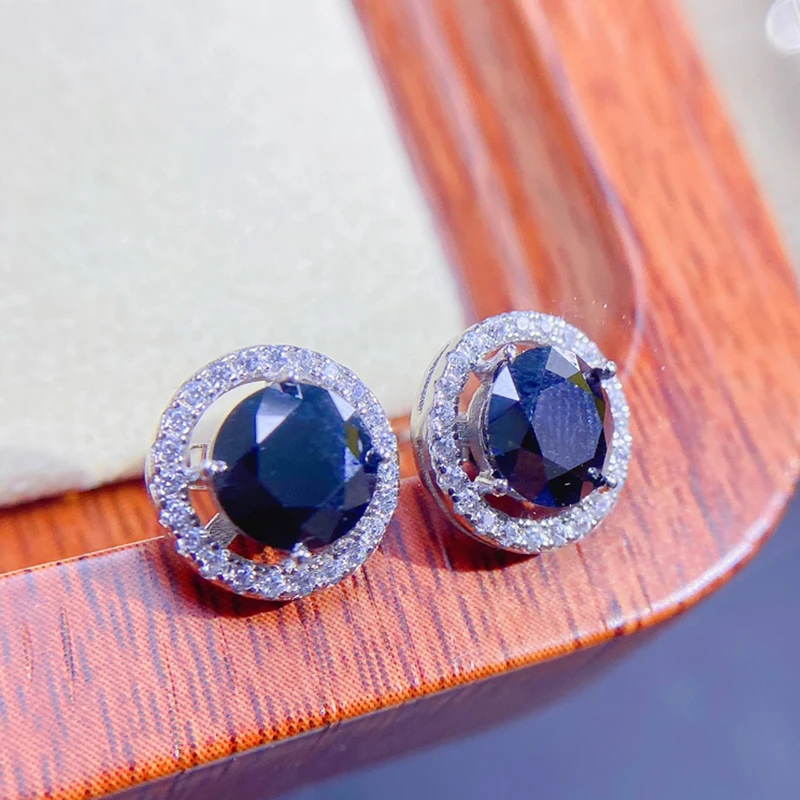 

Natural black moissanite earrings for women silver 925 jewelry luxury gem stones 18k gold plated free shiping items