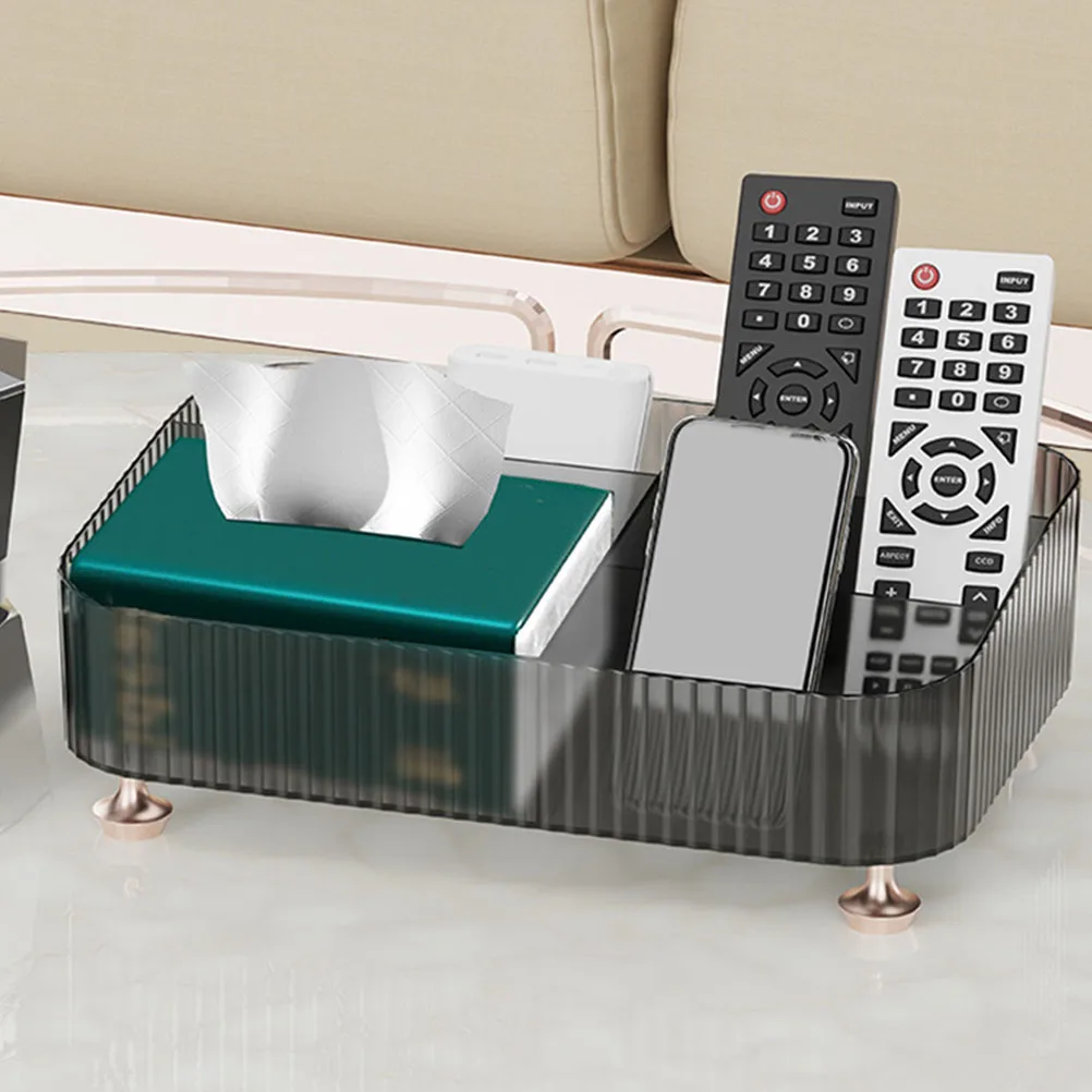 

Desktop Storage 5 Compartments PET Makeup ganizer ganizer Vanity Bathroom Kitchen Desk Cosmetics Supplies