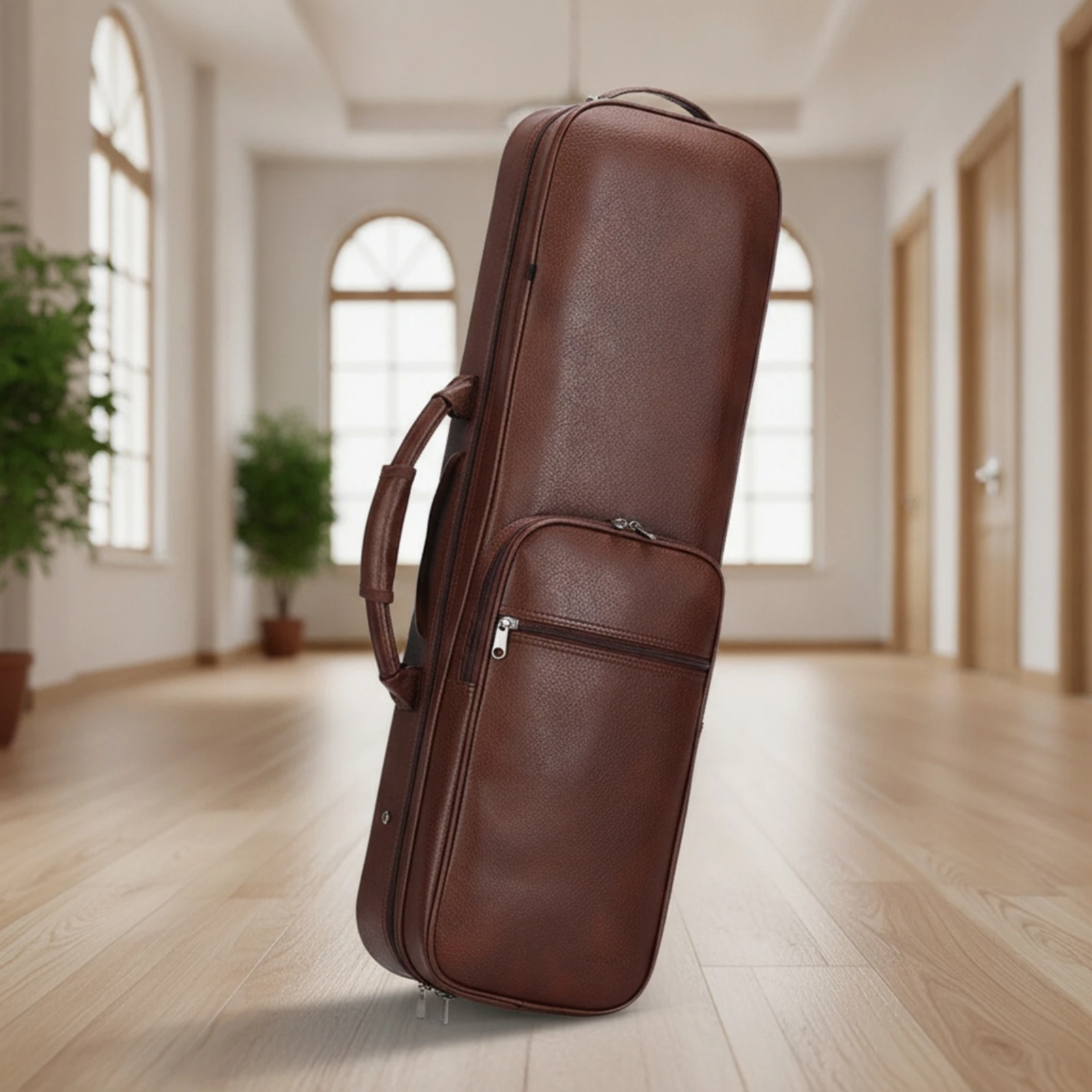 Violin Case with Hygrometer Long-Lasting Violin Hard Case Lightweight Water-Resistant for Violinists, Travel, Music Lessons