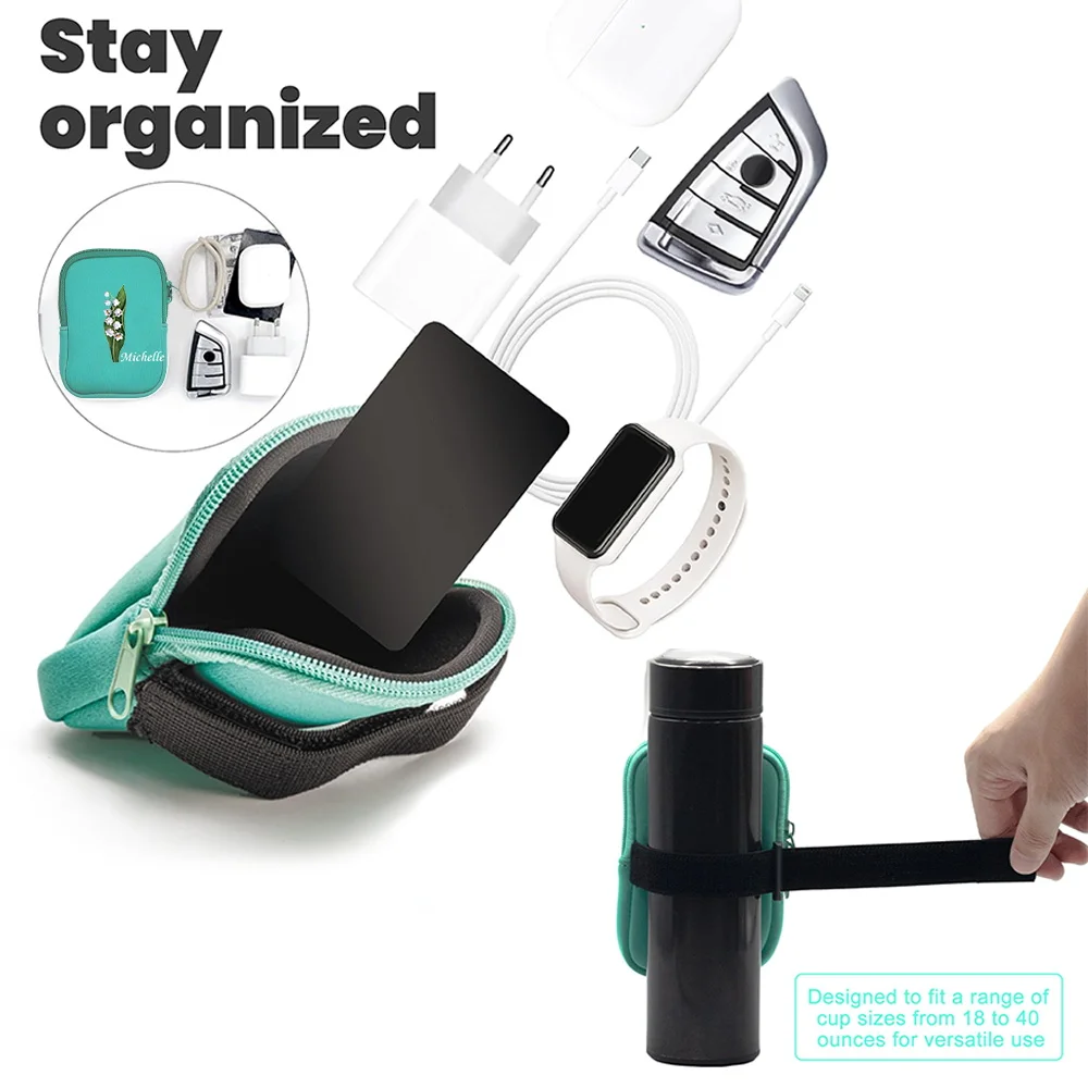 حقيبة حمل خارجية مخصصة للجنسين حقيبة زجاجات مياه قابلة لإعادة الاستخدام لتخزين ملحقات اللياقة البدنية #4