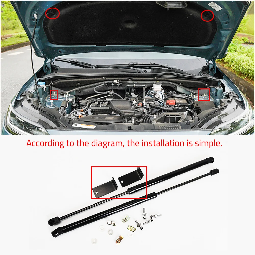 For Honda ZR-V 2022 2023 2024 2025 Car-Styling Refit Bonnet Hood Gas Shock Lift Strut Bars Support Rod Accessories