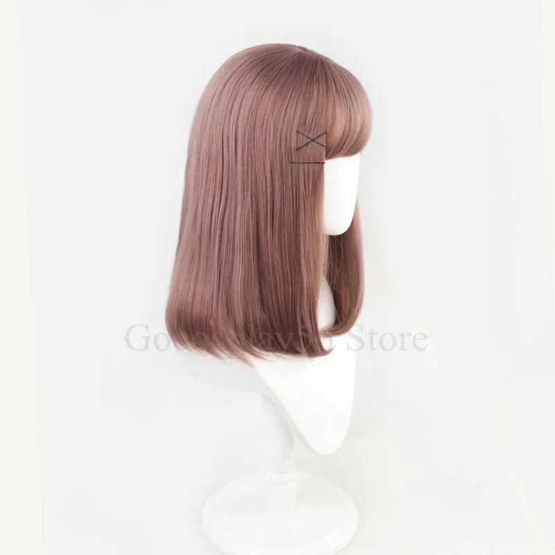 VTuber Suzuhara Lulu, парик для косплея, хвостики, розовато-коричневый, длинные прямые вьющиеся термостойкие волосы Hololive Girls