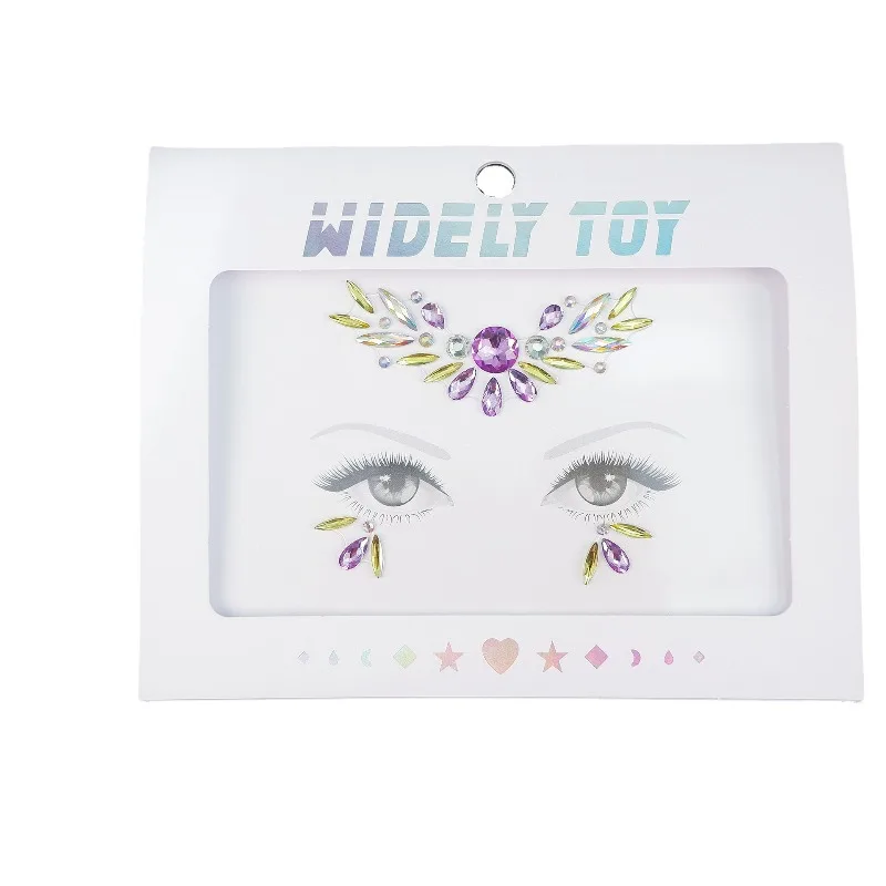 Sparkling Acrylic Rhinestone Face Stickers Waterproof Temporary Tattoo DIY Diamond Body Art for Party Cosmetic High Quality view 5