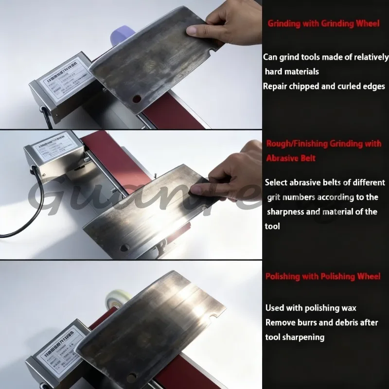 110V/220V Dual Voltage DIY Belt Sander, 7-speed Adjustable Electric Grinding Belt Sharpener