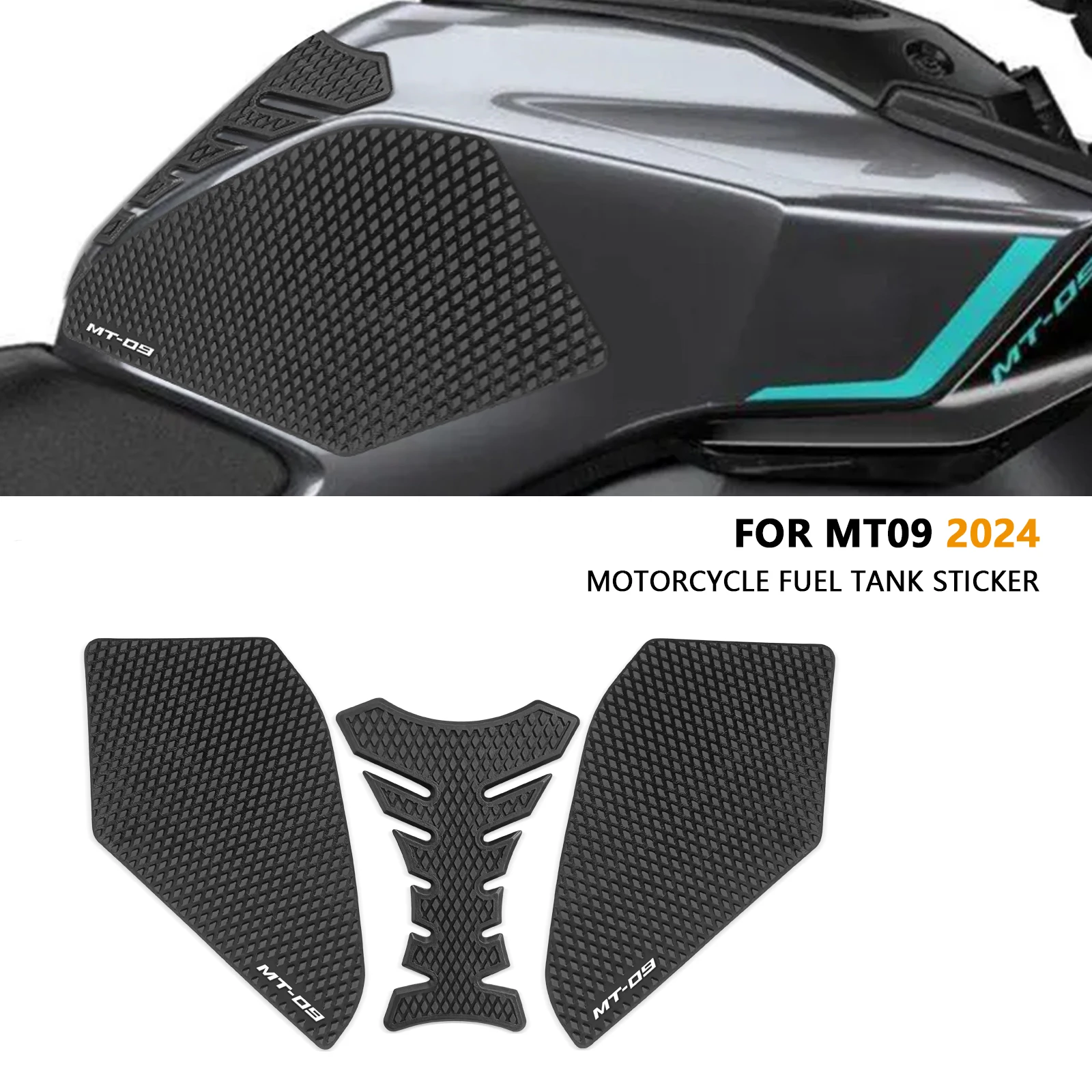 

For Tank Pad Protector Sticker Decal Gas Knee Grip MT 09 Tank Traction Pad Motorcycle Accessories mt 09 MT09 MT-09 2024