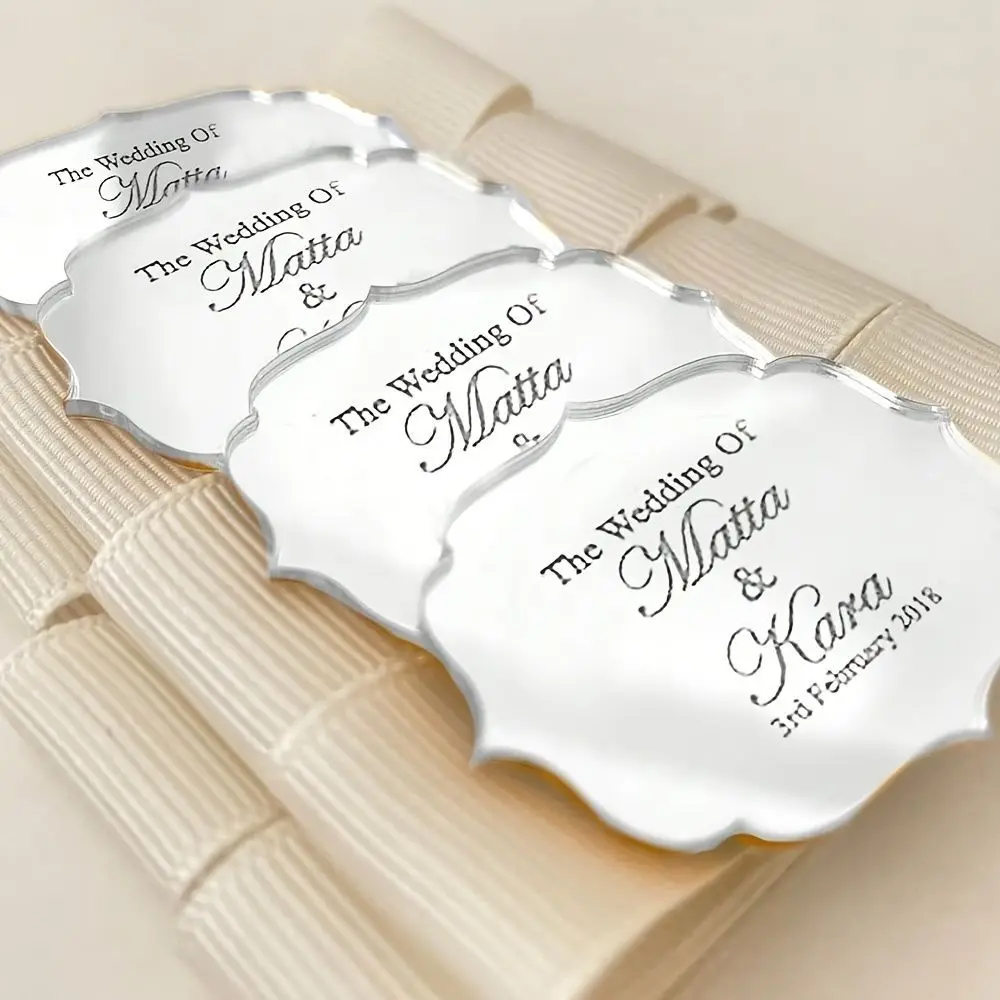 Custom Carved Name Place Cards Personalized Elegant Wedding Table Name Tags Romantic Ceremony Party Banquet Tabletop Decor