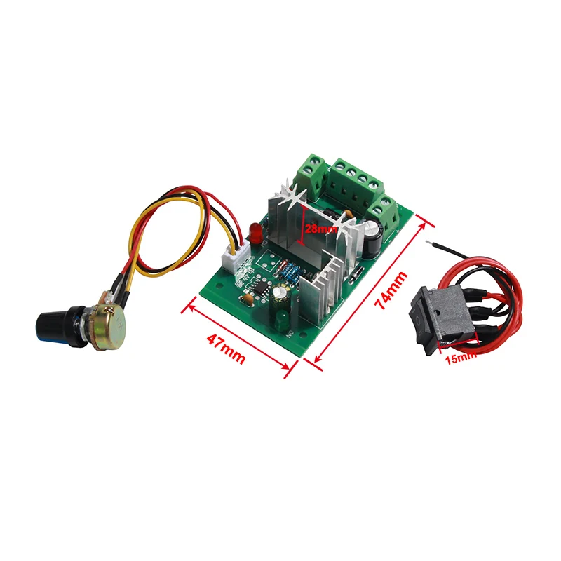 CCM6N PWM  Micro DC Geared Motor Speed Control Controller 6V12V24V30V Forward and Reverse Switch
