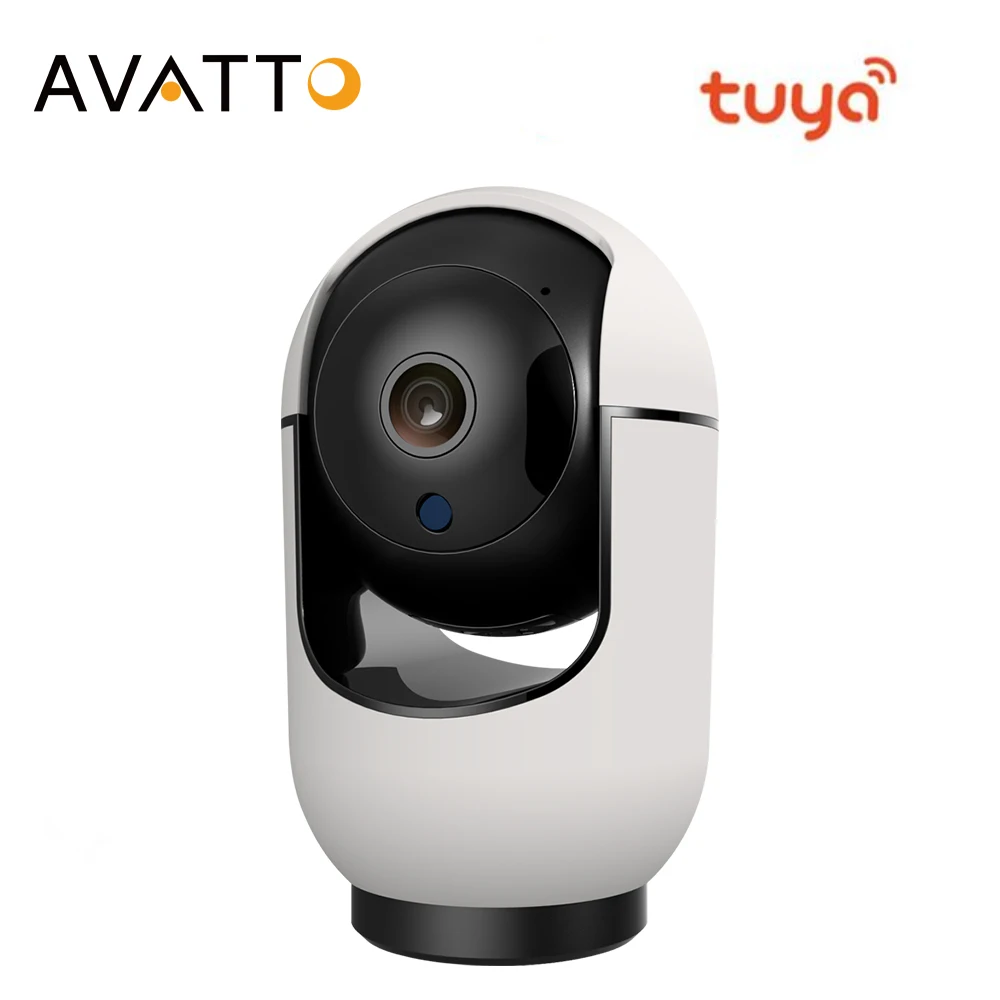 AVATTO WiFi Smart Camera,Indoor Security Protection Two Way Audio 1080P Night Vision Baby Monitor,Works for Alexa Google Home