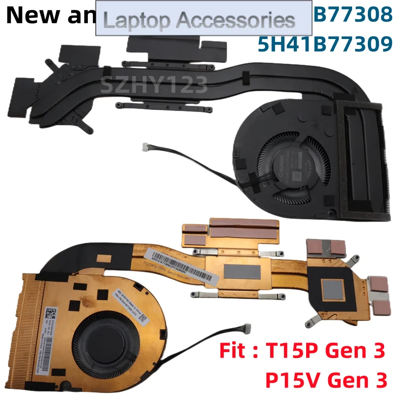 

New Original SWG Dis CPU Cooling Fan Heatsink Radiator Cooler For Lenovo ThinkPad T15p P15v Gen 3 Laptopa 5H41B77308 5H41B77309