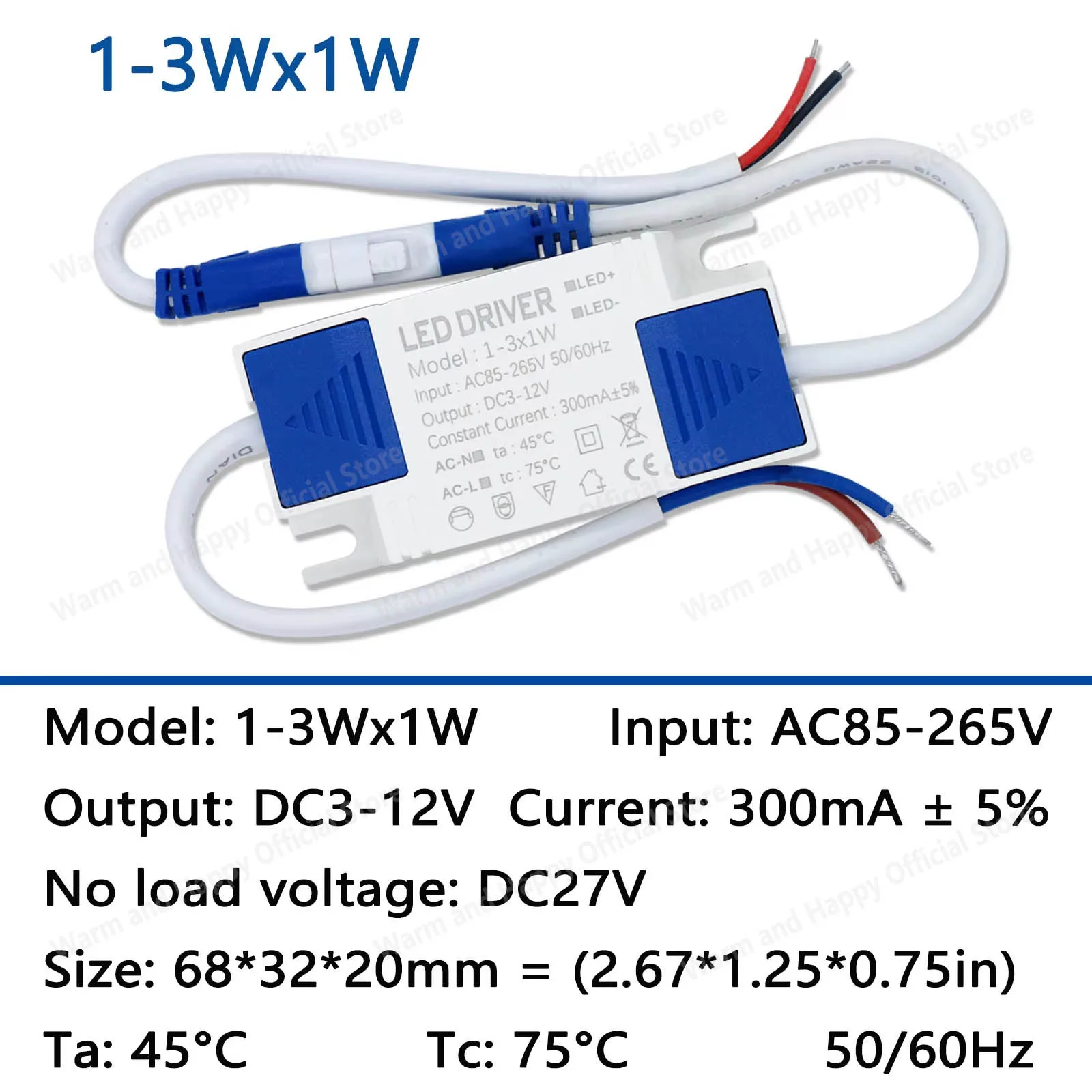 1-3W 4-7W 8-12W 12-18W 18-25W 25-36W LED Constant Current Drive Power Supply for LED Panel Lights Tube Lights  Transformers