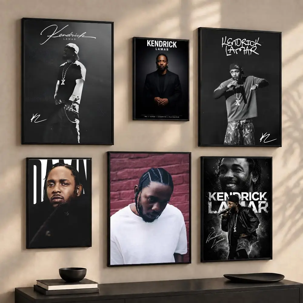 Acclaimed Rapper K-Kendrick L-Lamar Poster Wall Art Print Sticker for Bedroom Living Room Dorm Office Modern Home Decor Gift